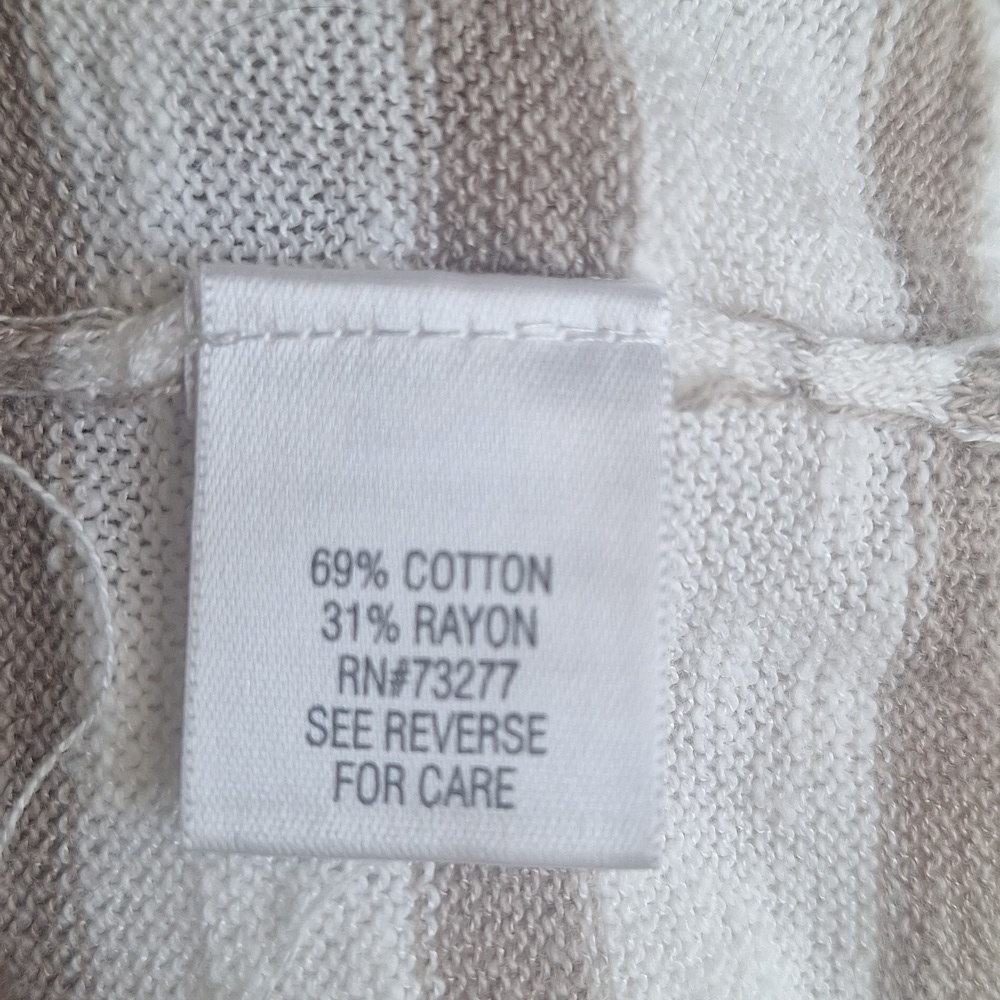 Sonoma Grey and White Striped Cardigan Size Small - Picture 10 of 14